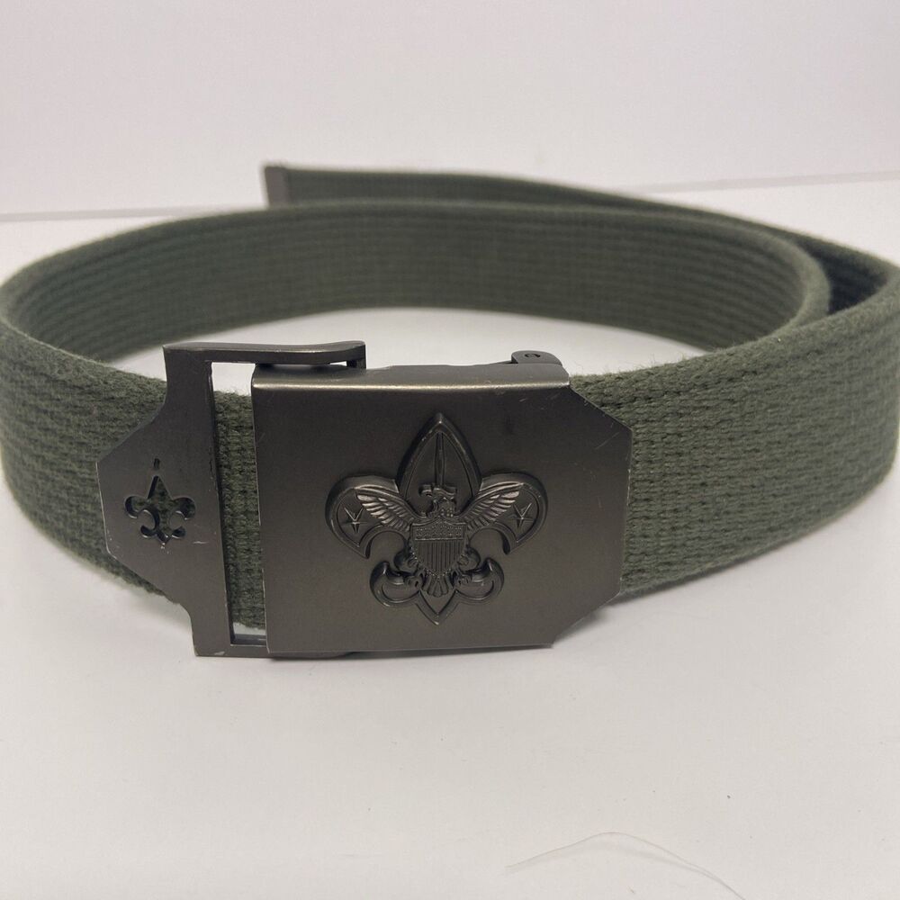 Boy Scouts America BSA Adjustable Green Web Belt with Buckle Size M/L 42”